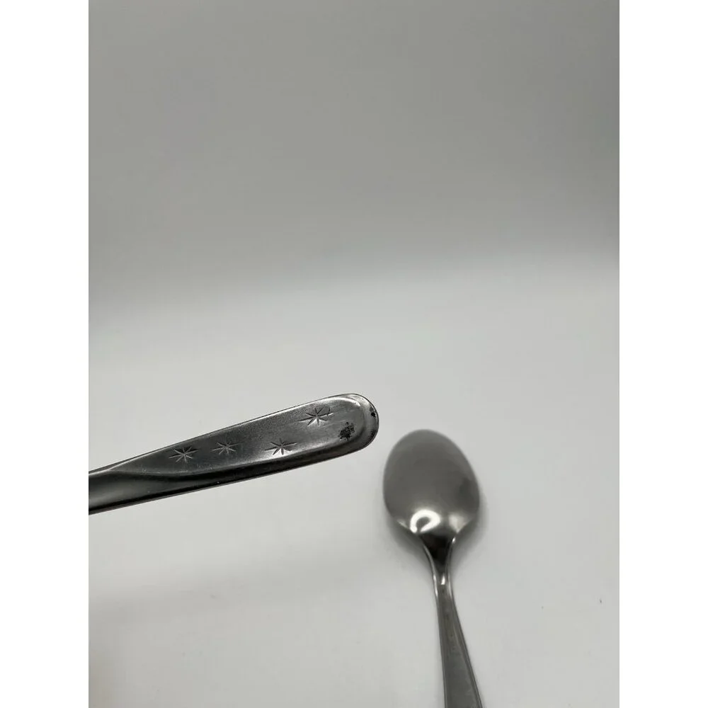 Impassa Japan Atomic Starburst Flatware Dinner Stainless Knife & Serving Spoon